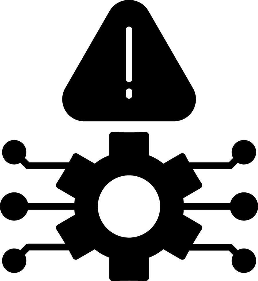 Unexpected Technological System Error Glyph vector