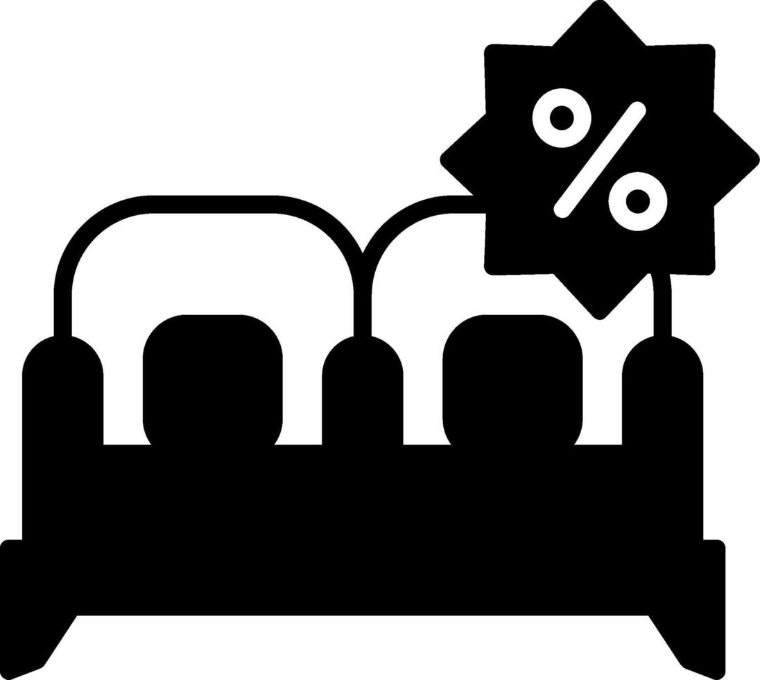 Sofa Discount Special Deal Glyph vector