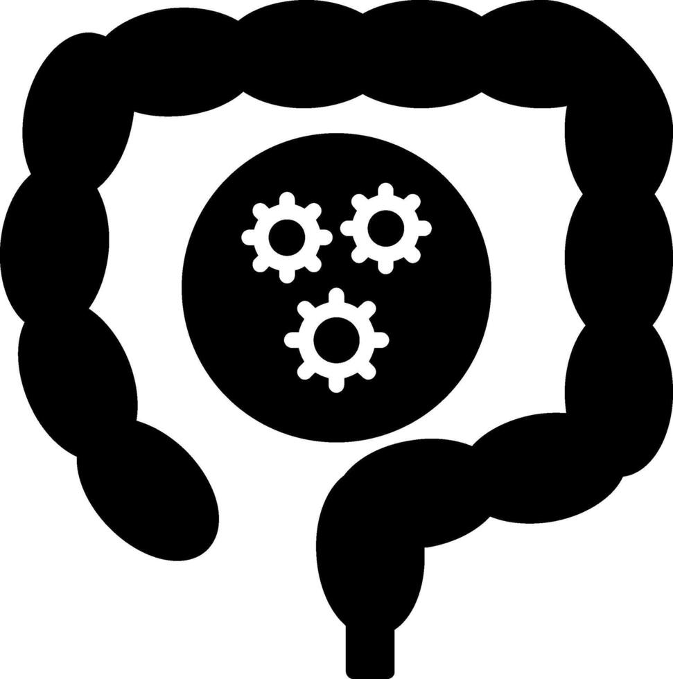 Shigella Diarrheal Pathogen Glyph vector