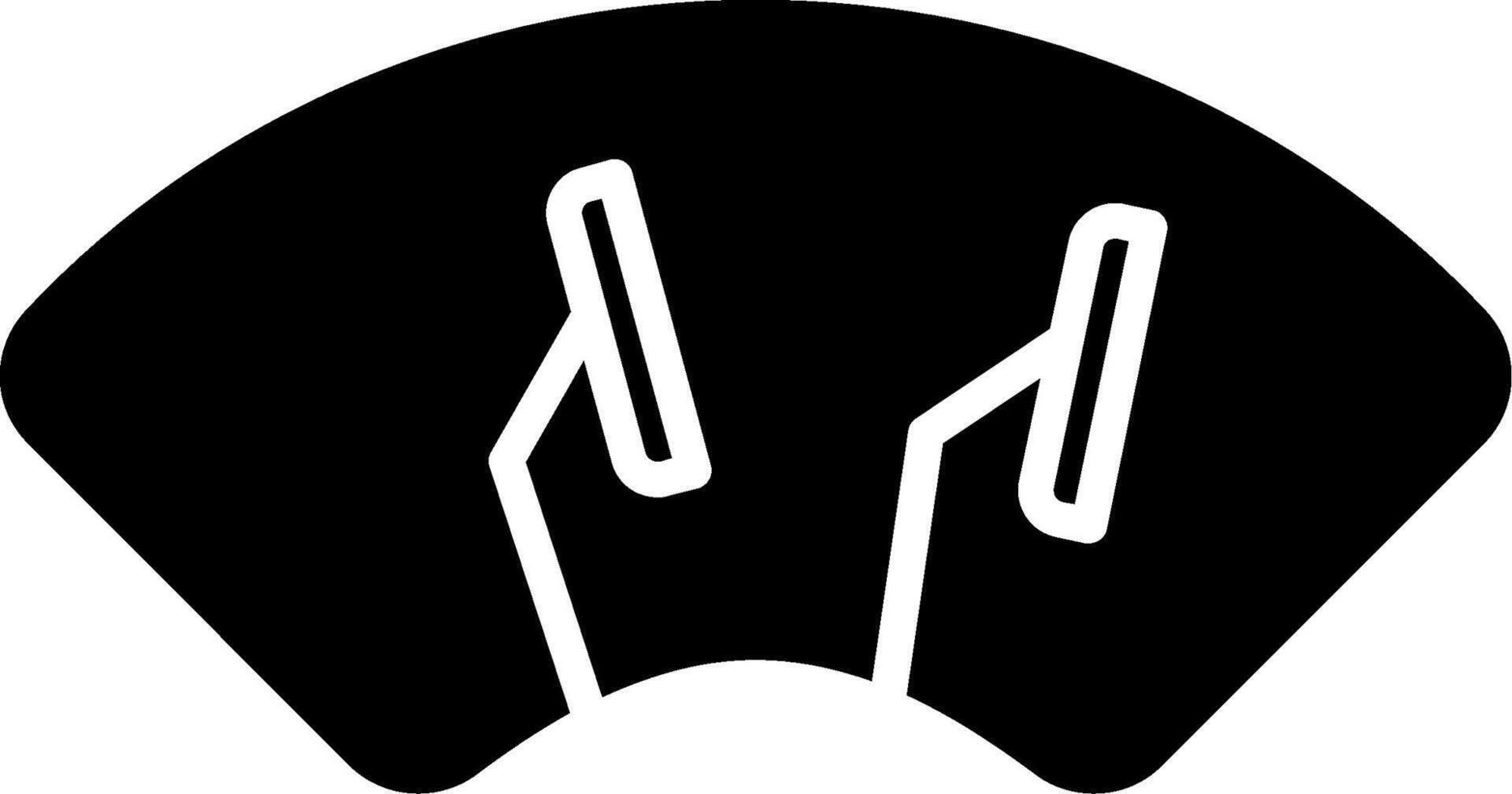 Automatic Windshield Wipers Glyph vector