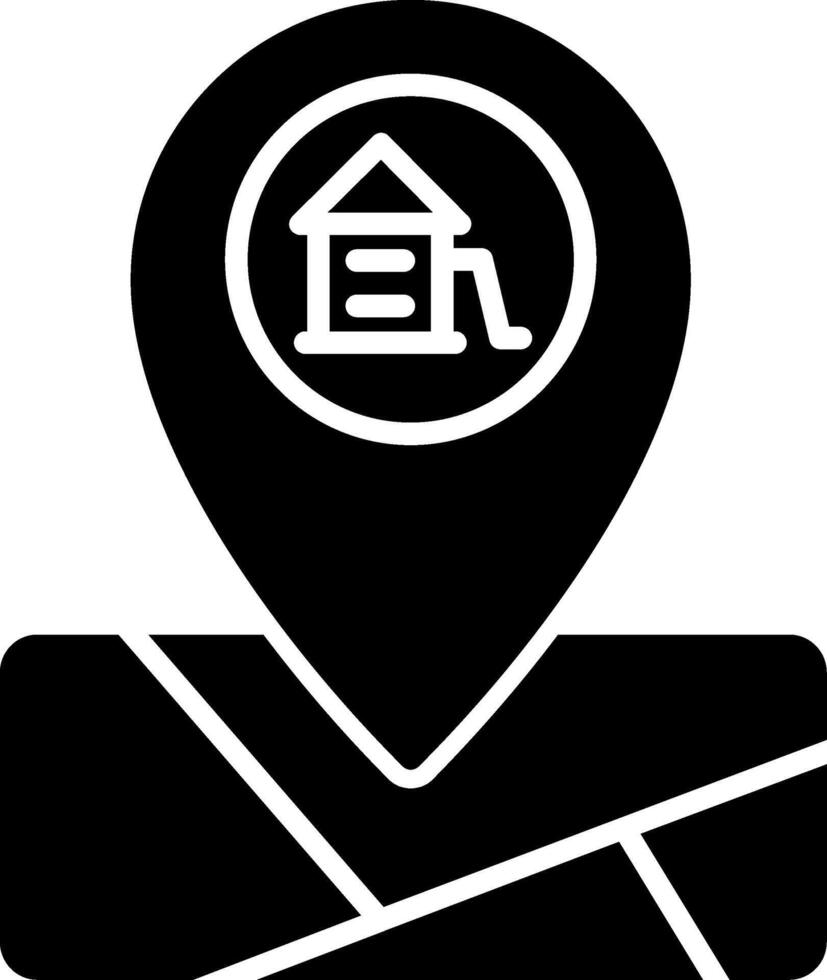 Neighborhood Playground Marker Glyph vector