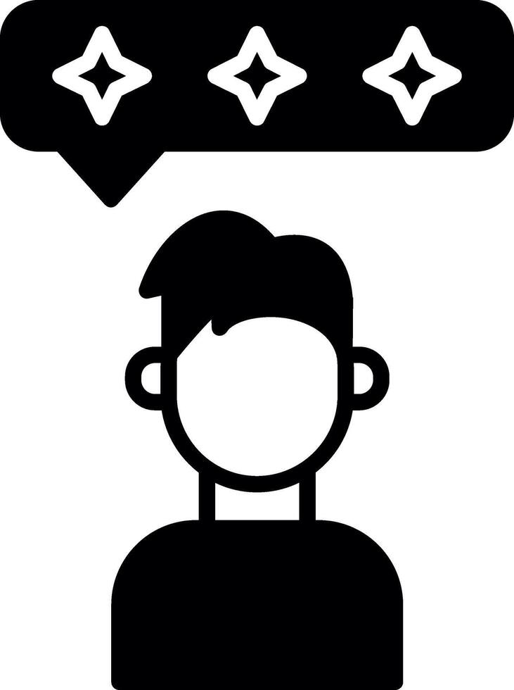 Honest Client Feedback Review Glyph vector