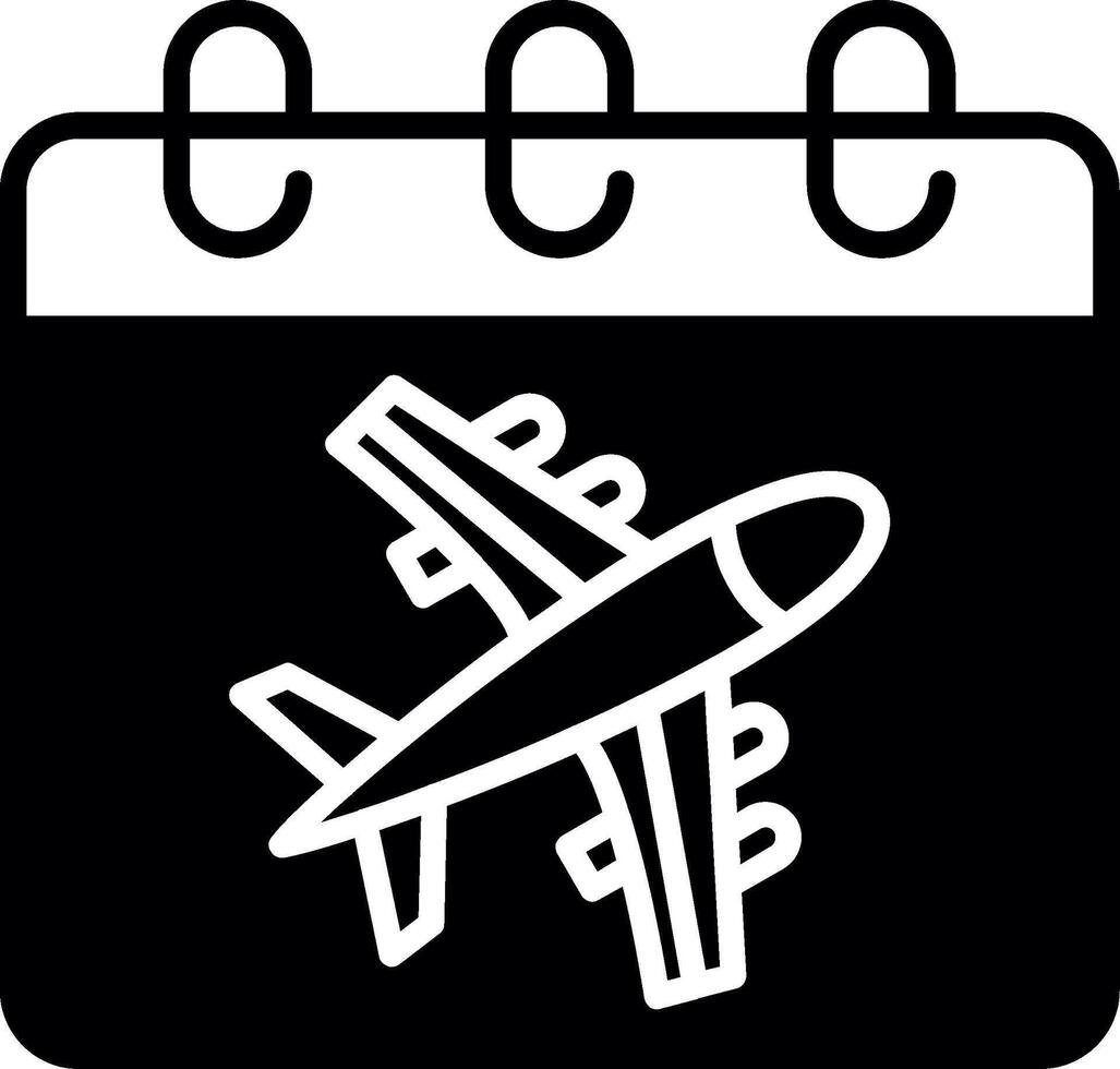 Real Time Flight Schedule Glyph vector