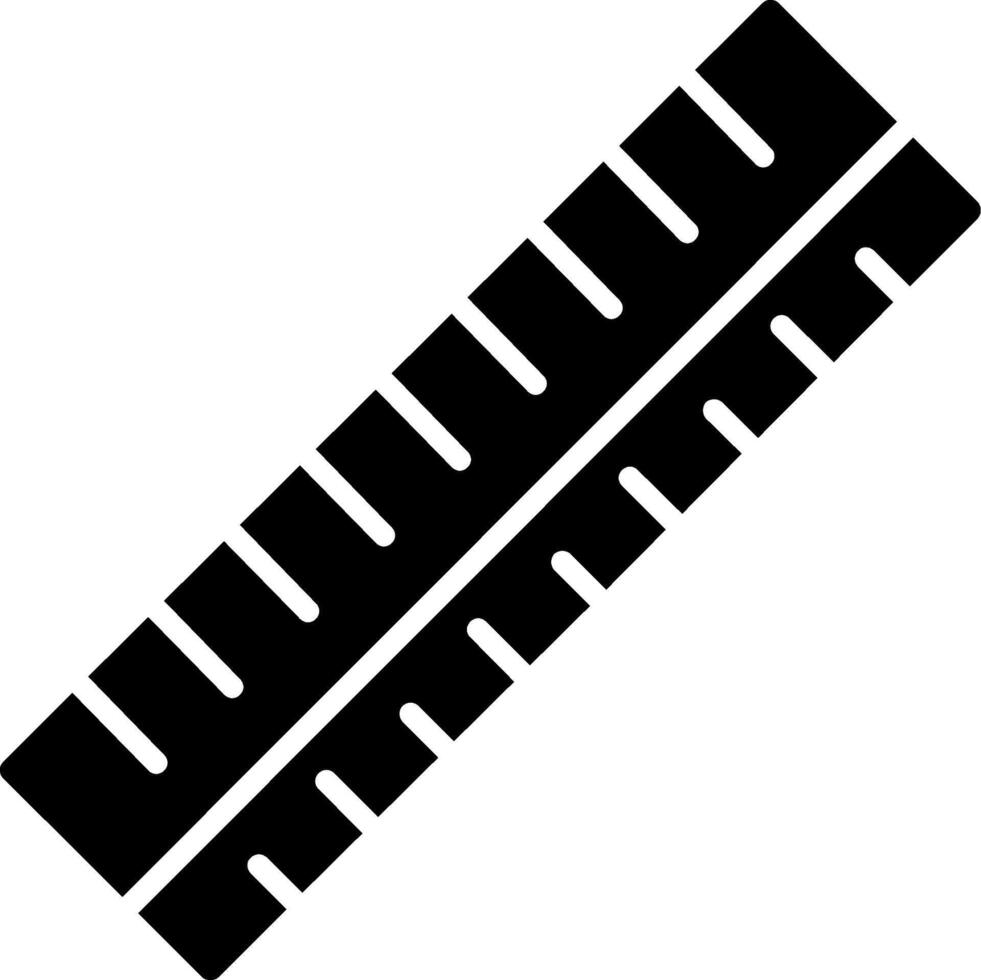12 Inch Measuring Ruler Glyph vector