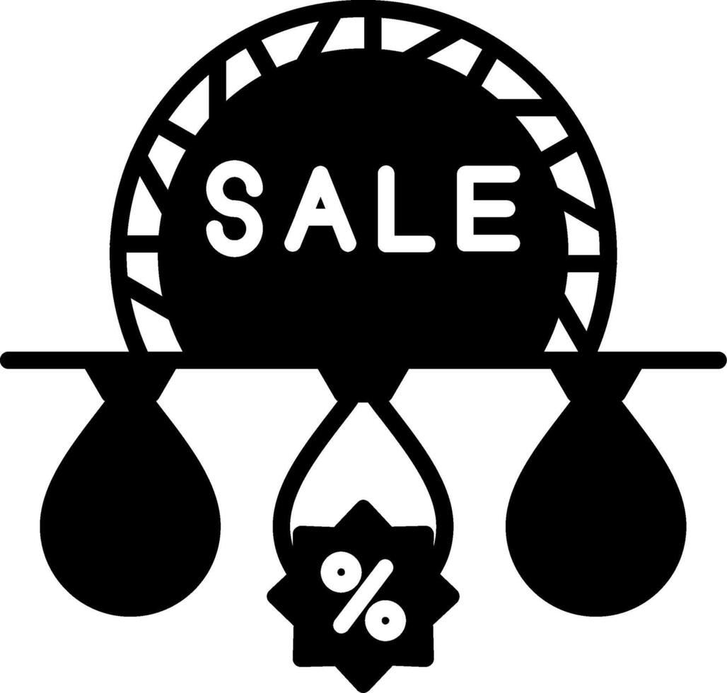Red Bold SALE Tag Glyph vector