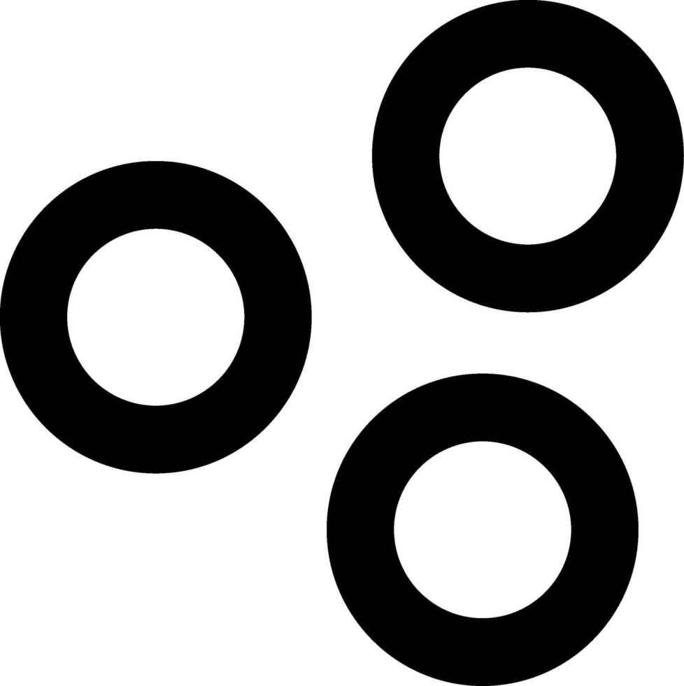 Circular Flat Washer Glyph vector