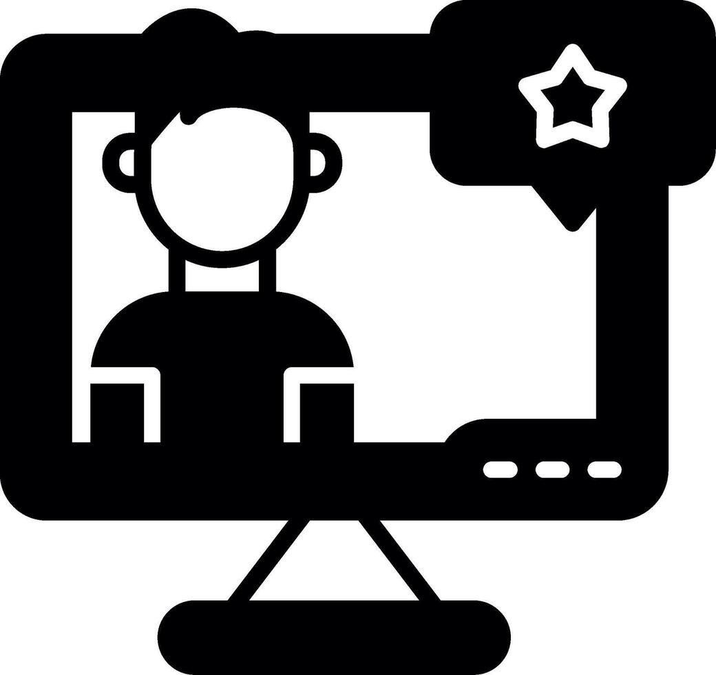 Average Freelancer Service Rating Glyph vector