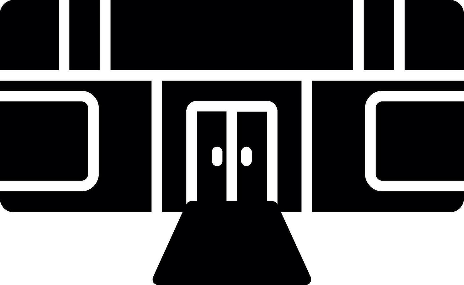 Platform Safety Screen Doors Glyph vector