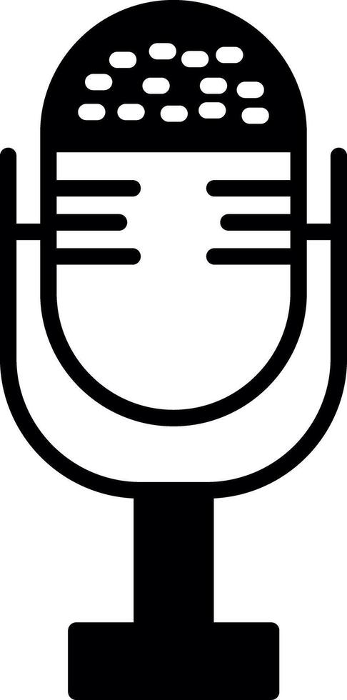 Studio Quality Streaming Microphone Glyph vector