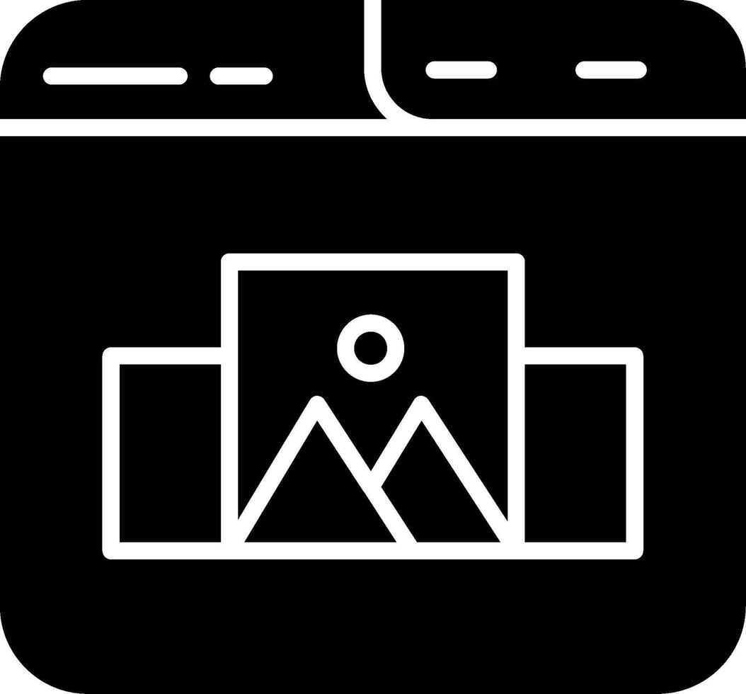 Creative Portfolio Work Showcase Glyph vector