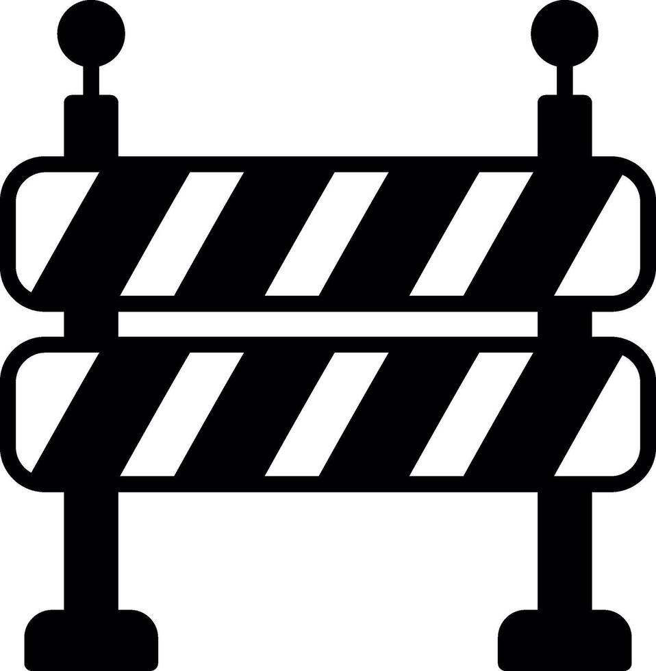 Station Platform Safety Barrier Glyph vector