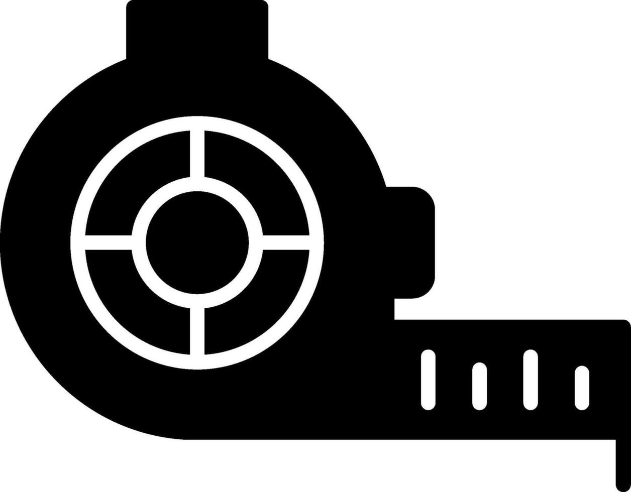 Retractable Tape Measure Glyph vector