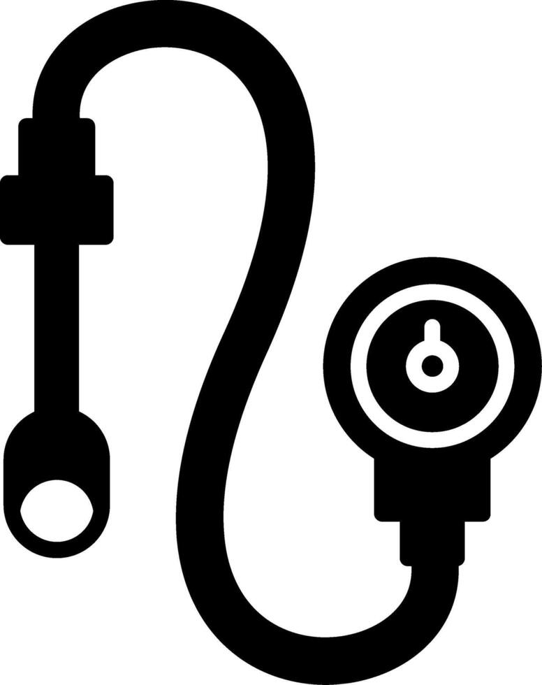 Digital Tire Pressure Gauge Glyph vector