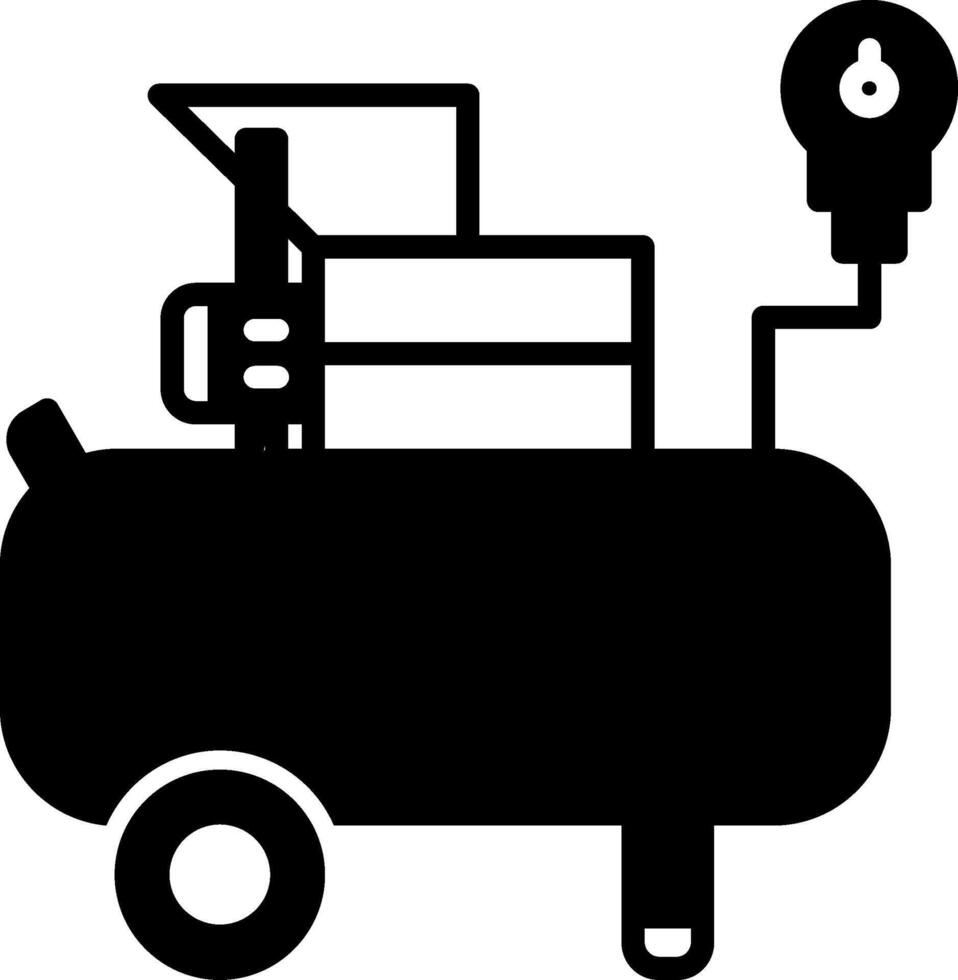 High Power Air Compressor Glyph vector