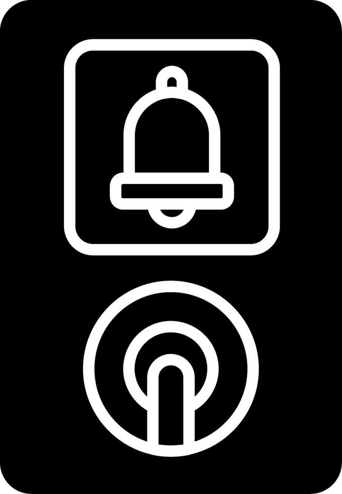 Platform Emergency Intercom Panel Glyph vector