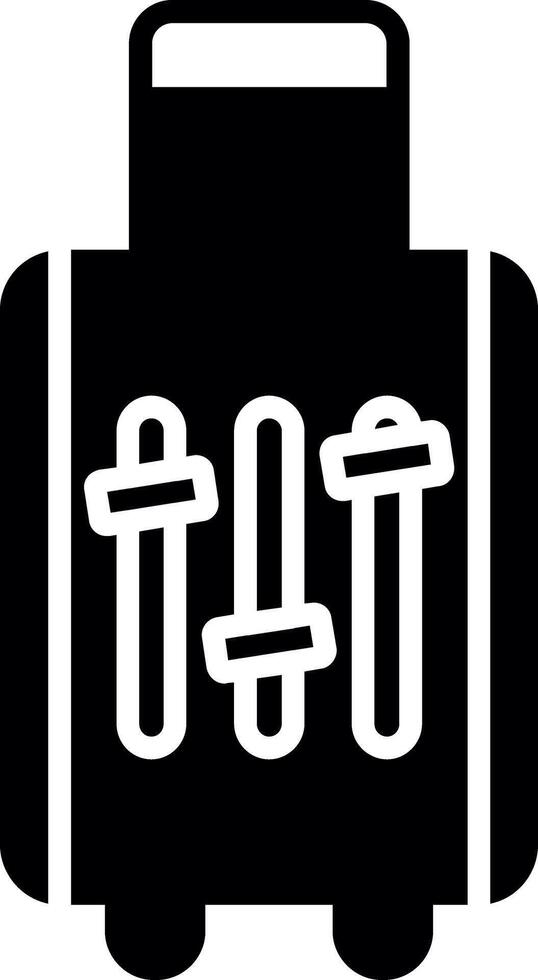 Checked Passenger Luggage Glyph vector