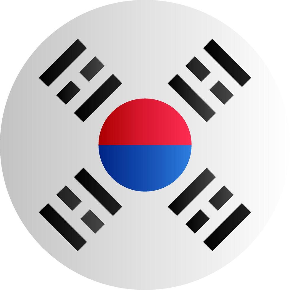 Flag of South Korea Gradient vector