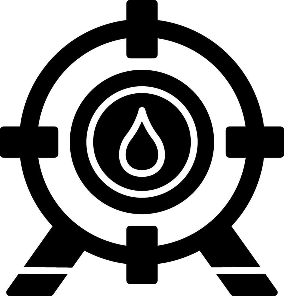 Clean Water Access Target Glyph vector