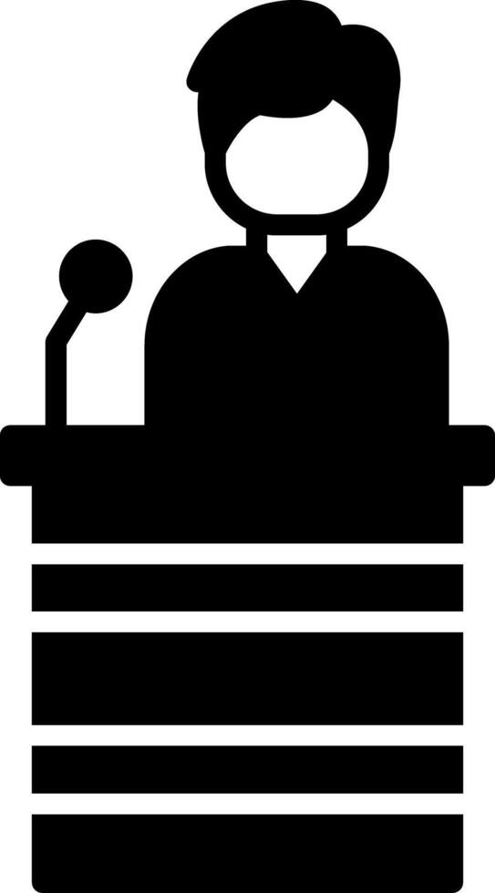 Job Fair Guest Speaker Glyph vector