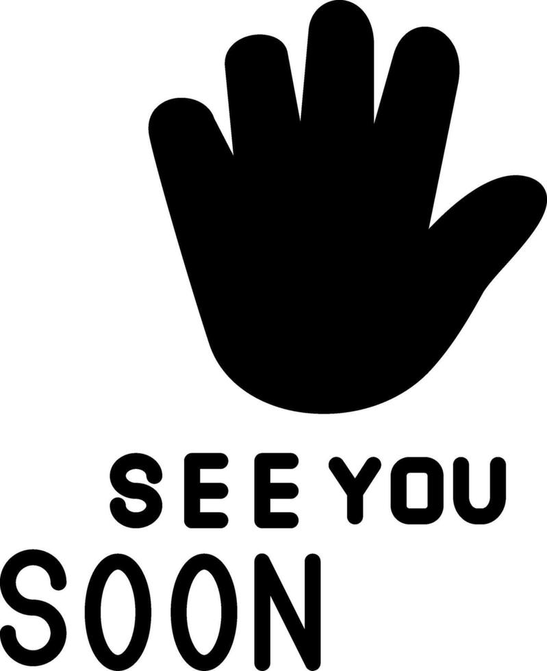See You Again Soon Message Glyph vector