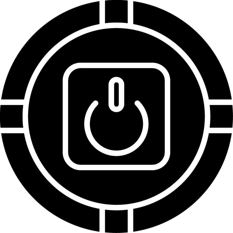 Engine Start Button Glyph vector