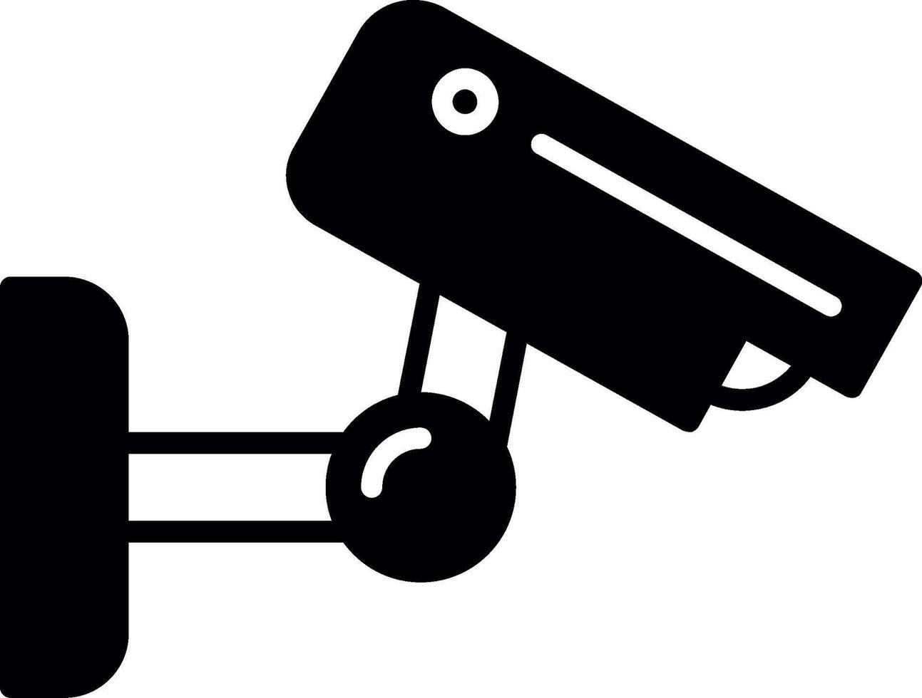 Ceiling Mounted Security Camera Glyph vector