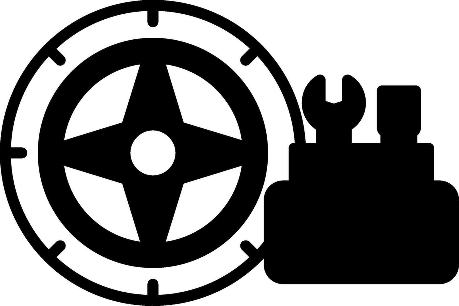 Emergency Tire Patch Kit Glyph vector