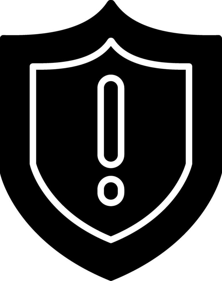 Authentication Failed Alert Glyph vector