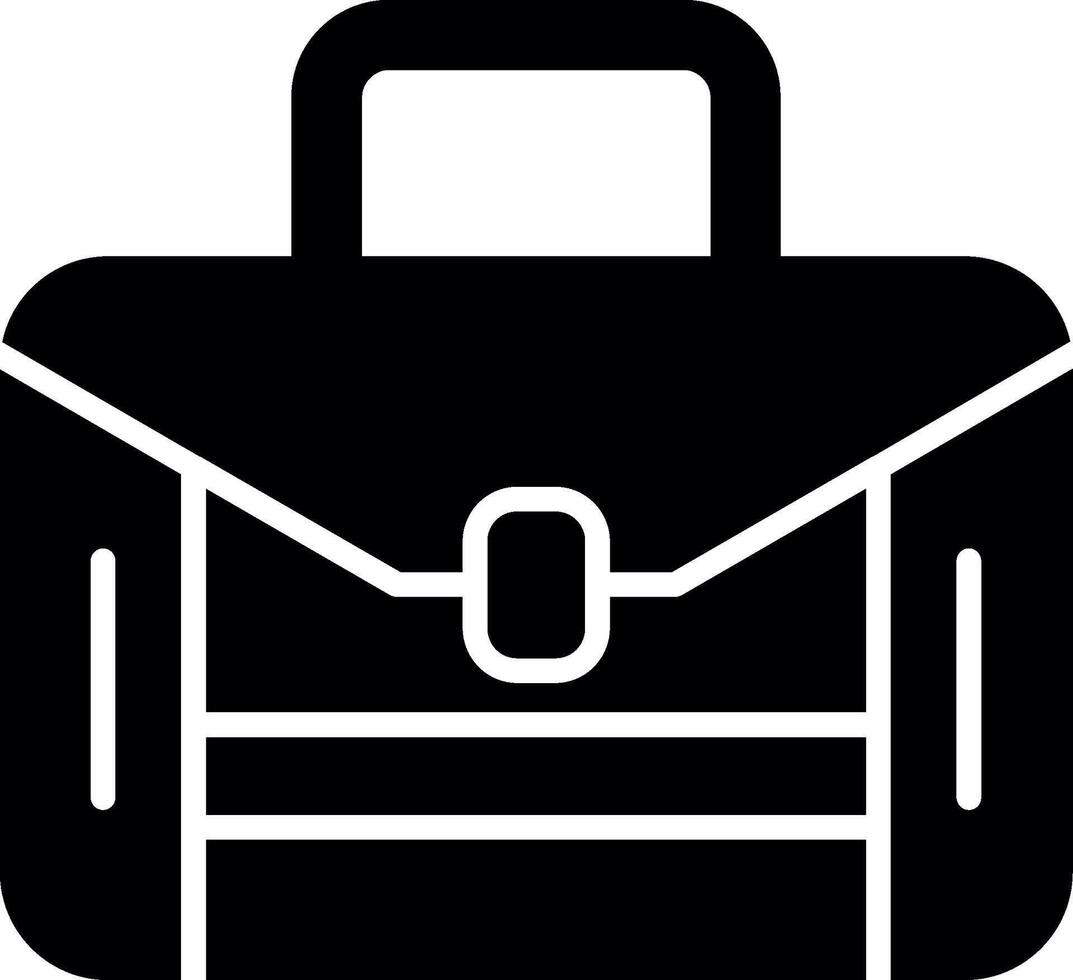 Wheeled Travel Suitcase Glyph vector