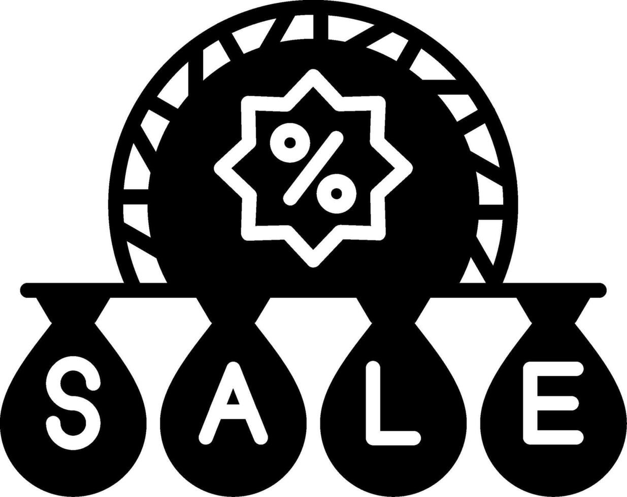 Bold SALE Poster Label Glyph vector