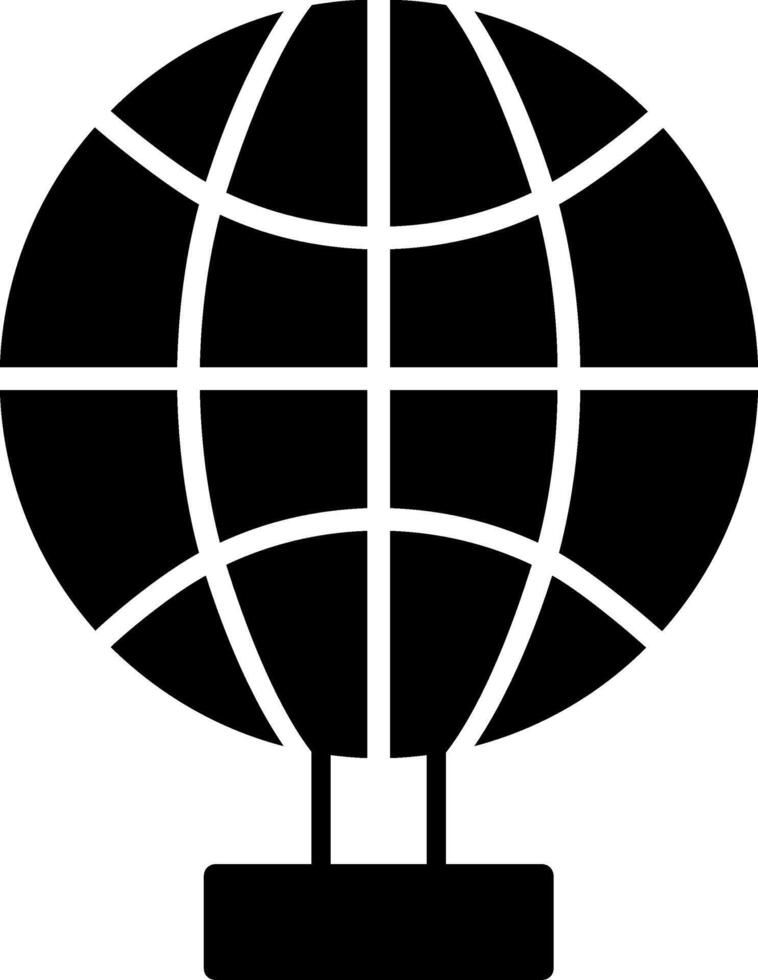 Rotating World Globe Glyph vector