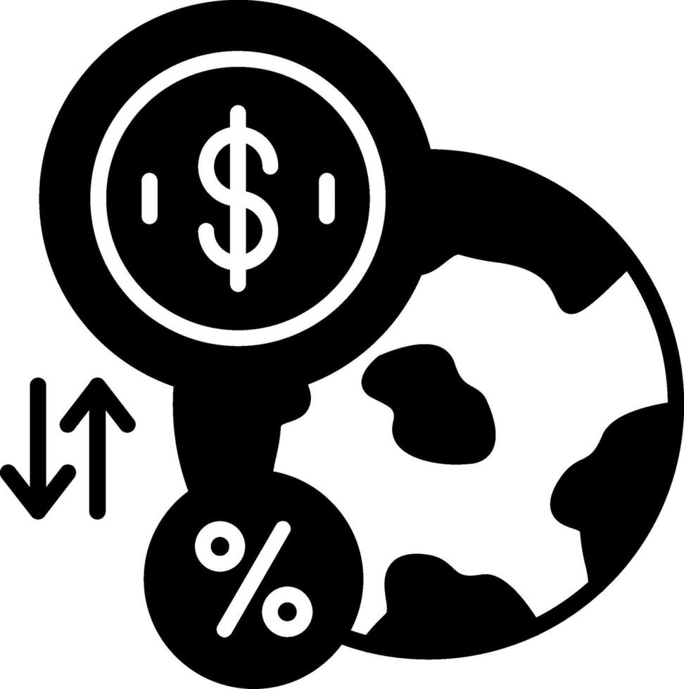 Interest Rate Ratio Changes Glyph vector