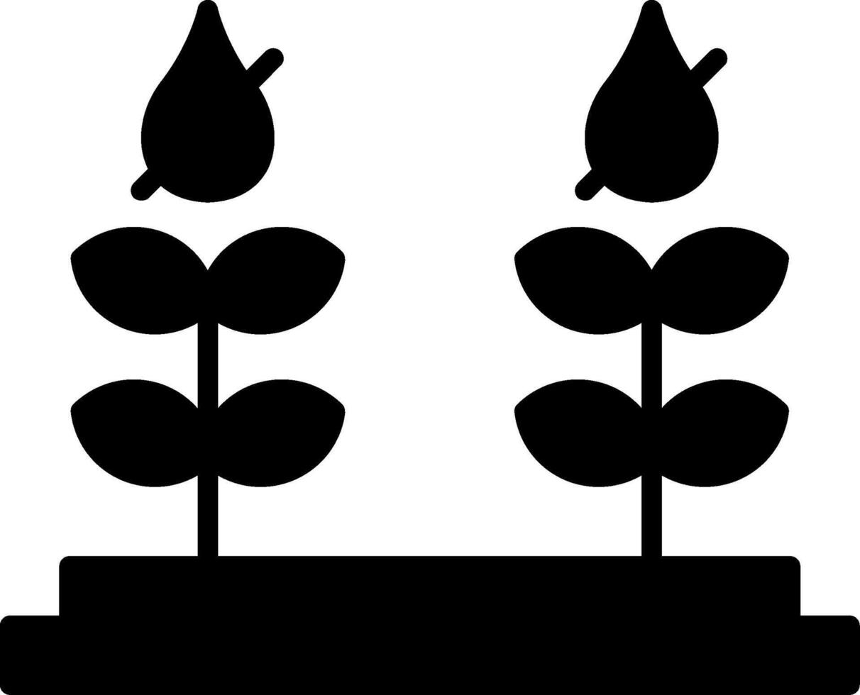Agricultural Field Irrigation System Glyph vector