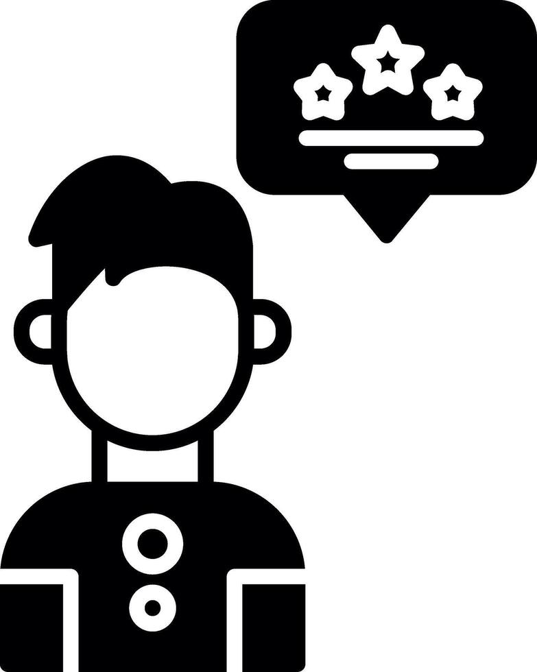 Genuine Client Testimonials Display Glyph vector