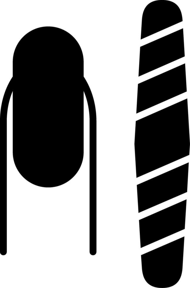 Double Sided Nail File Glyph vector