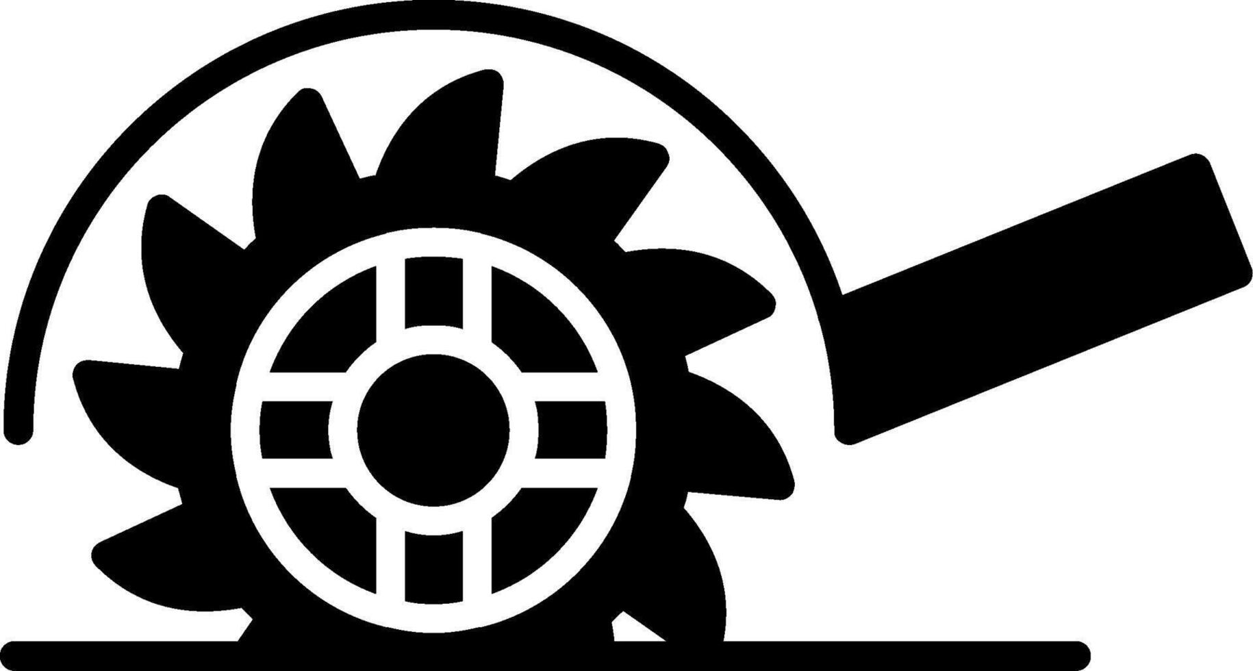 High Power Circular Saw Glyph vector