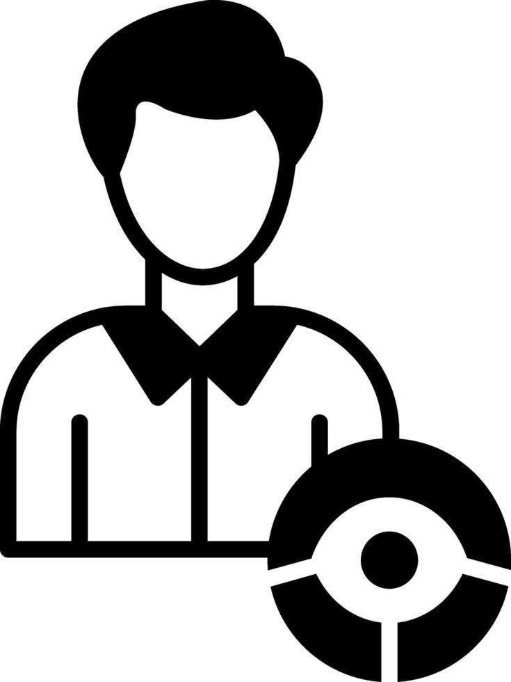Professional Driving Instructor Glyph vector