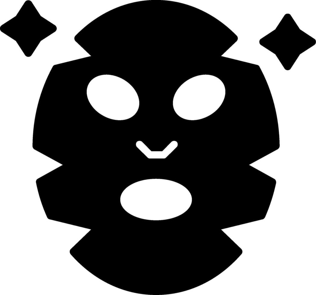 Oil Absorbing Clay Mask Glyph vector