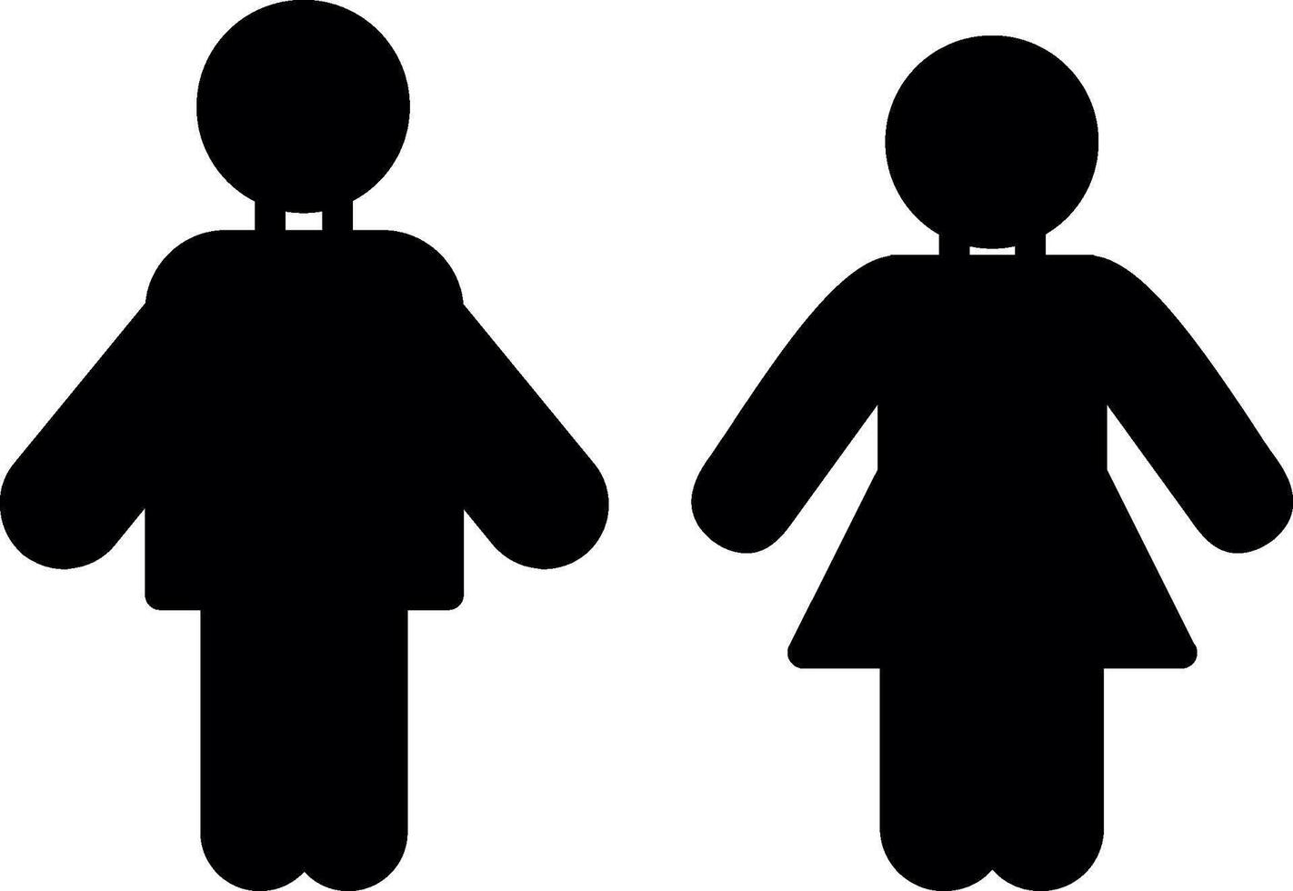 Public Station Restroom Facilities Glyph vector