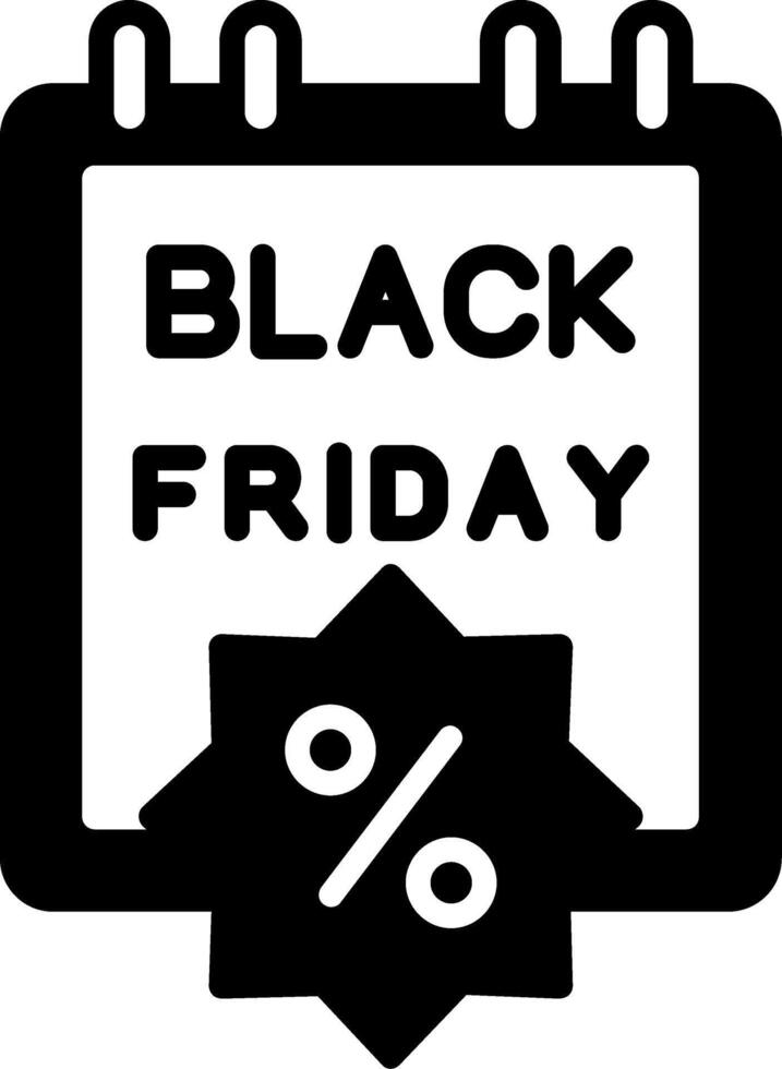 Black Friday Sale Graphic Glyph vector