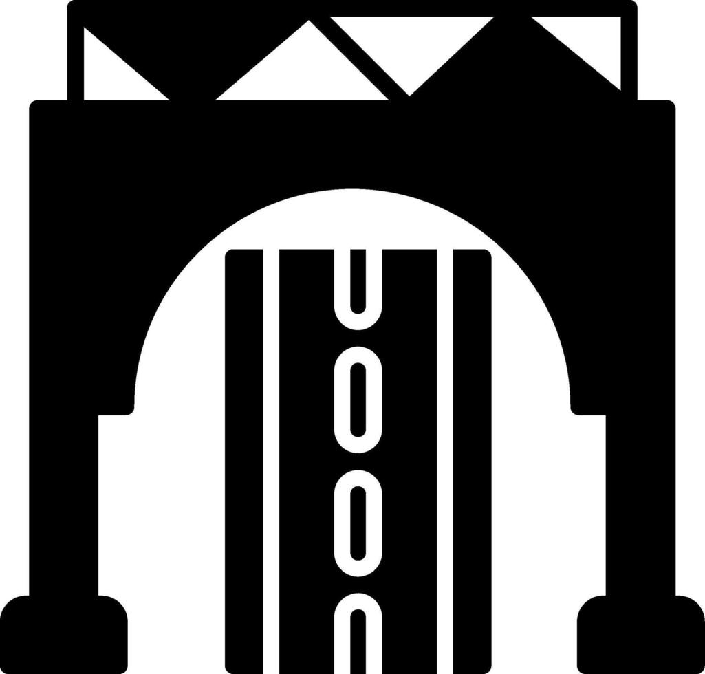 Road Underpass Passage Glyph vector