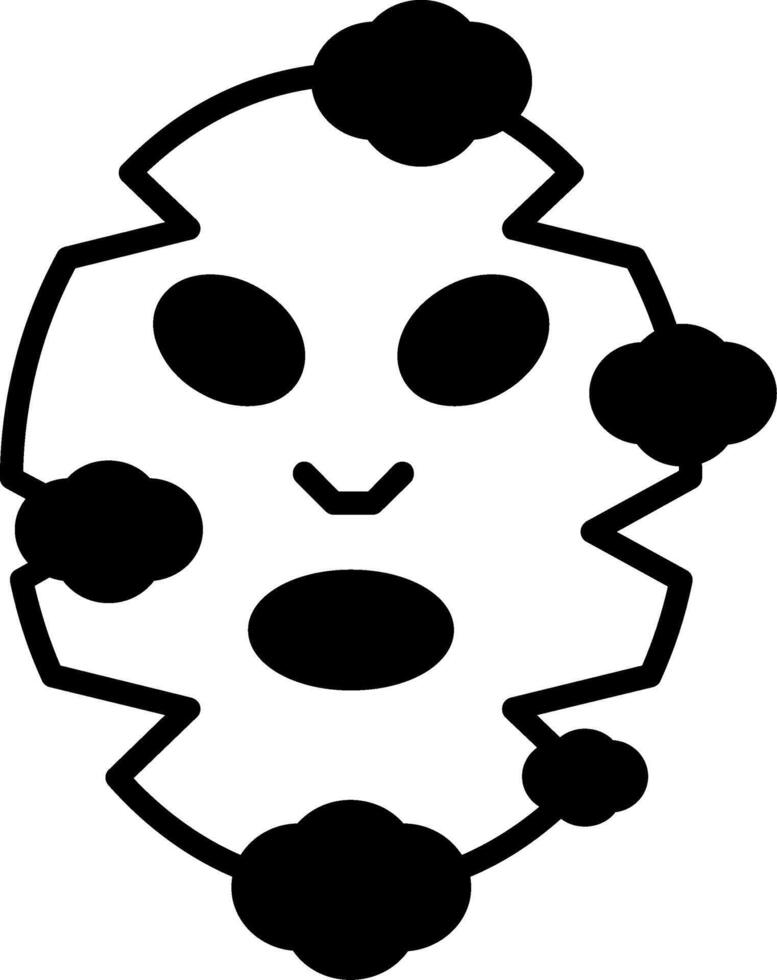 Overnight Hydration Sleeping Mask Glyph vector