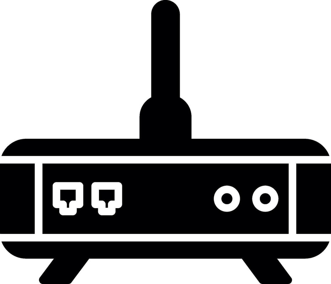 High Speed Gaming Router Glyph vector