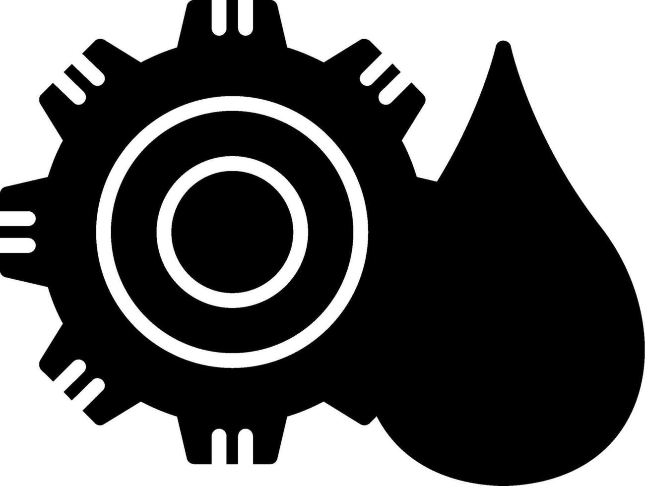 Rotating Water Pump Gear Glyph vector