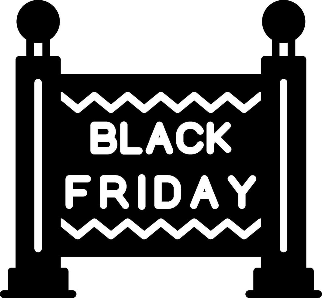Black Friday Clearance Sign Glyph vector