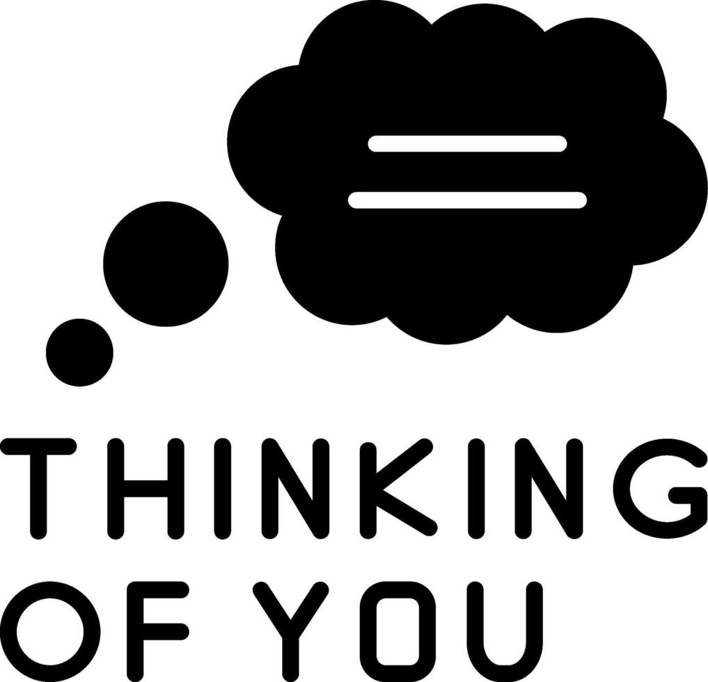 Youre on My Mind Note Glyph vector