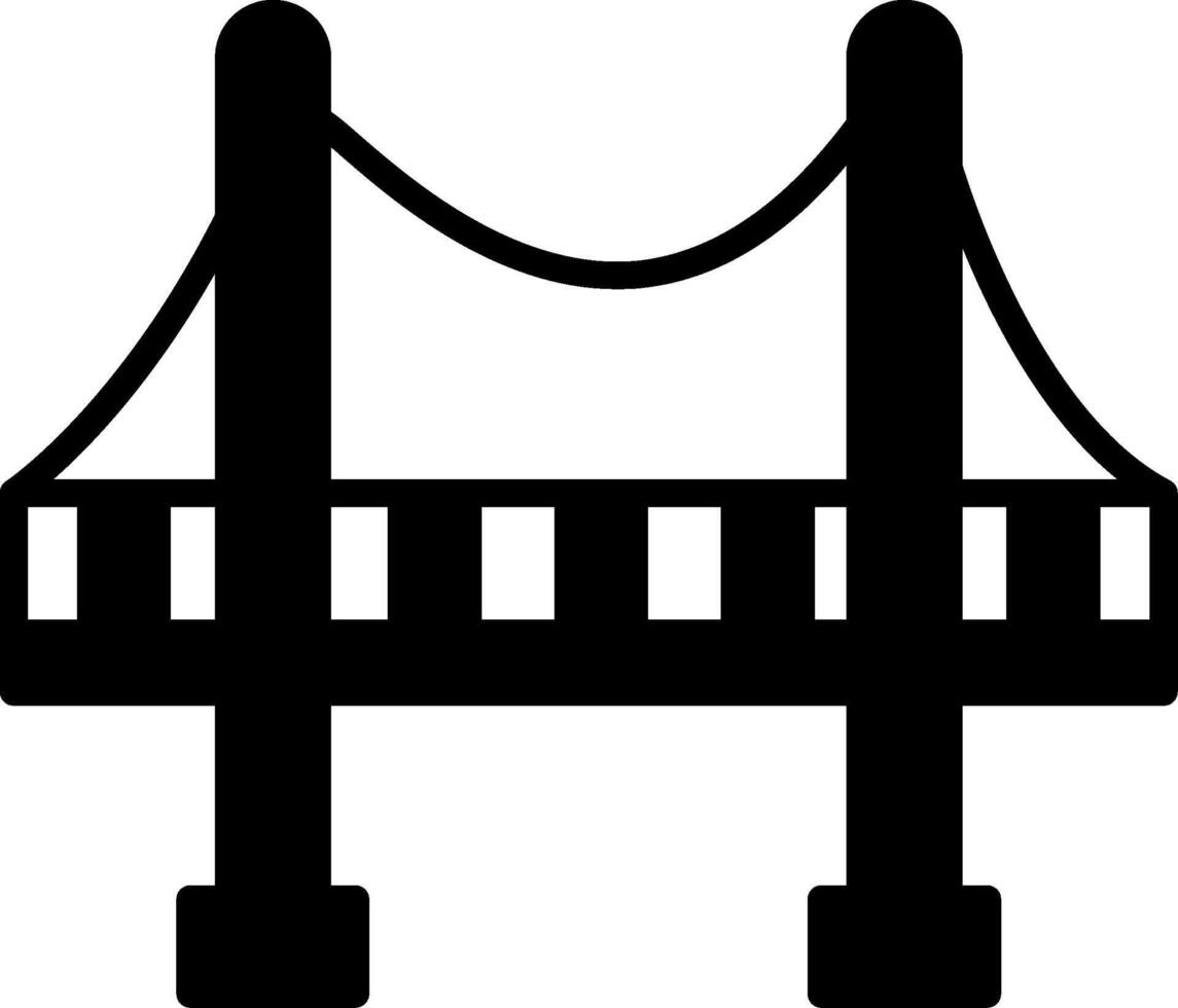 Vehicle Bridge Icon Glyph vector