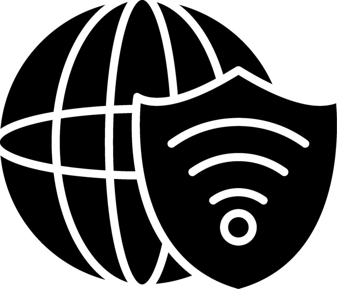 Private Office VPN Access Glyph vector