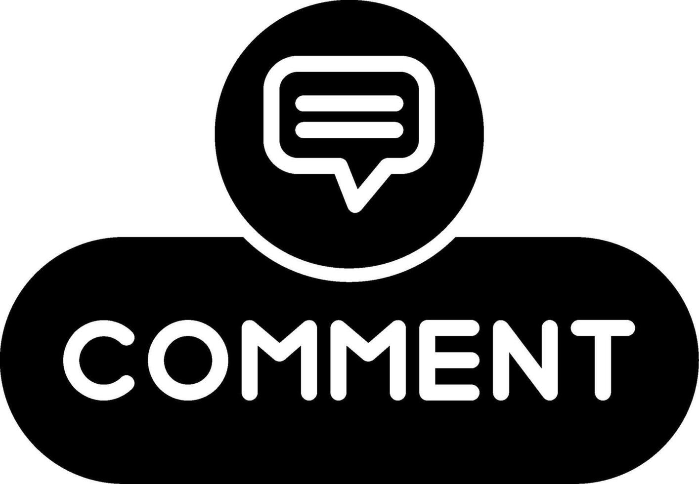 Comment Submit Button Glyph vector