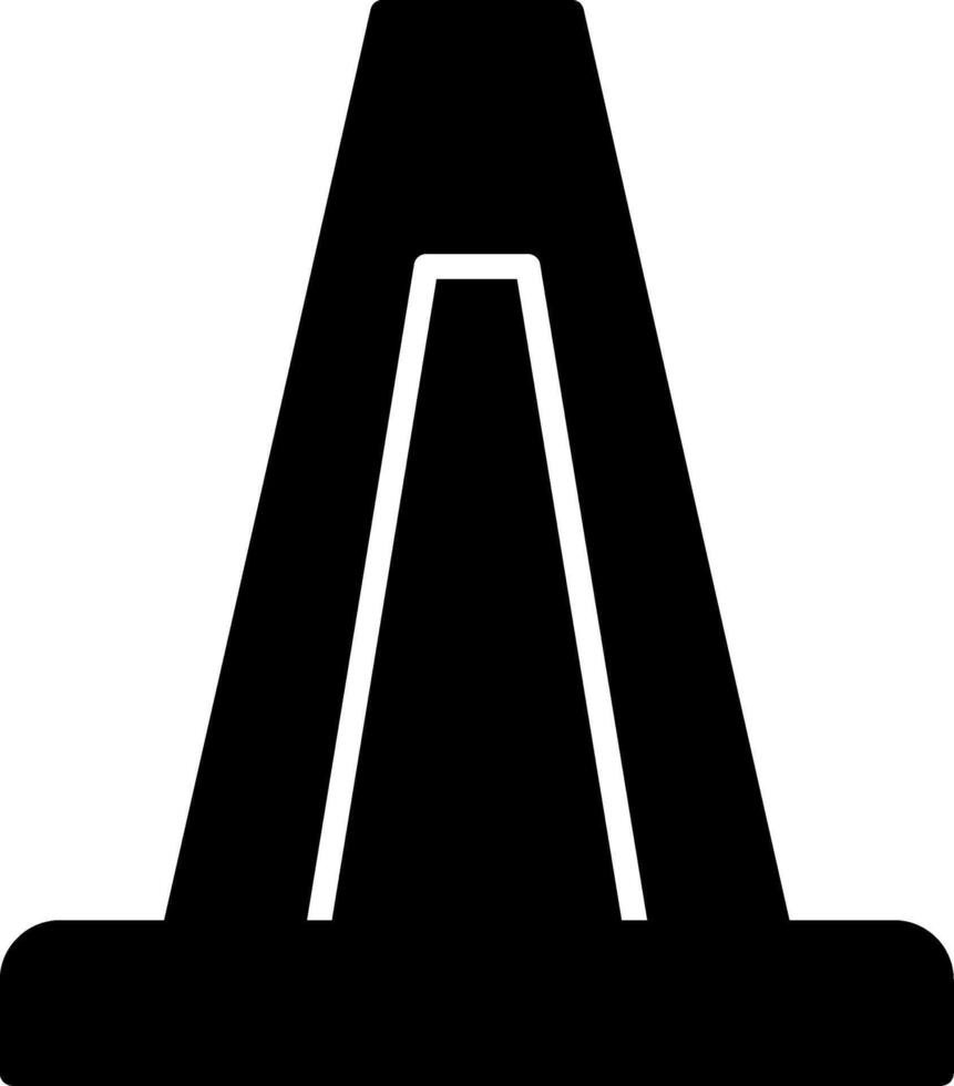 Road Center Divider Glyph vector